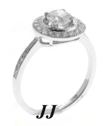 Diamond Engagement Ring 18K White Gold 0.94 cts. 6JDR15703