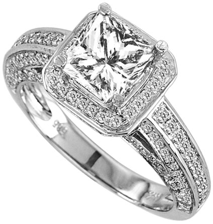 Diamond Engagement Ring 14K Gold 0.96 cts. 9R1201