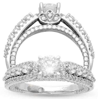 Diamond Engagement Ring 14K White Gold 1.55 cts. AV-59023 - Click Image to Close