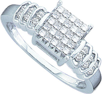 Ladies Diamond Engagement Ring 14K White Gold 0.33 cts. GD-15210 - Click Image to Close