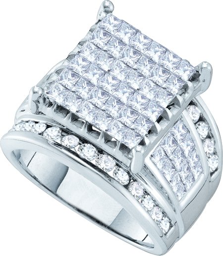 Diamond Engagement Ring 14K White Gold 3.00 ct. GD-18538