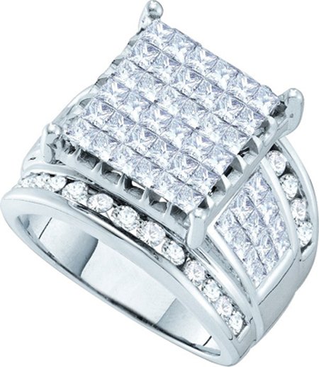 Ladies Diamond Engagement Ring 14K White Gold 3.00 ct. GD-19764