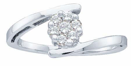 Ladies Diamond Engagement Ring 14K White Gold 0.25 cts. GD-21792