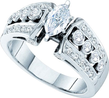 Diamond Engagement Ring 14K White Gold 1.00 ct. GD-21892