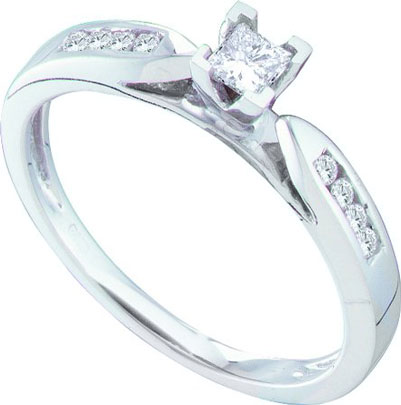 Ladies Diamond Engagement Ring 14K White Gold 0.25 cts. GD-21907