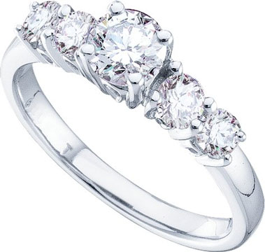 Ladies Diamond Engagement Ring 14K White Gold 1.03 ct. GD-24960
