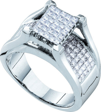 Ladies Diamond Engagement Ring 14K White Gold 1.50 cts. GD-26726