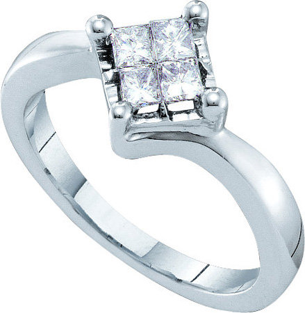 Ladies Diamond Engagement Ring 14K White Gold 1.50 cts. GD-26893