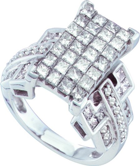 Ladies Diamond Engagement Ring 14K White Gold 2.00 ct. GD-28312