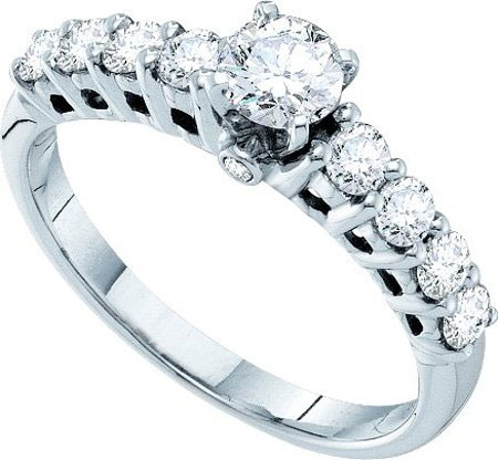 Ladies Diamond Engagement Ring 14K White Gold 1.01 cts. GD-39517