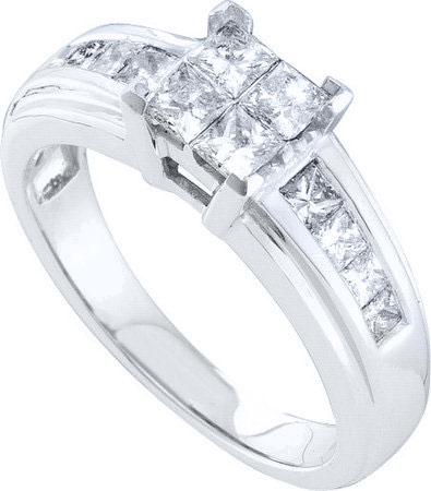 Ladies Diamond Engagement Ring 14K White Gold 1.00 ct. GD-40332
