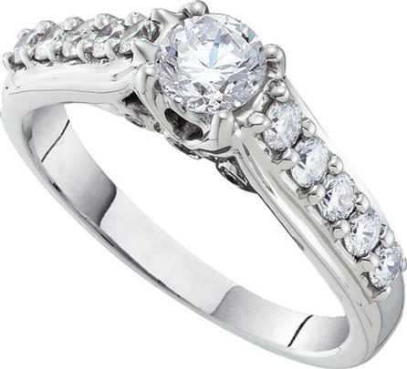 Ladies Diamond Engagement Ring 14K White Gold 1.00 ct. GD-41377