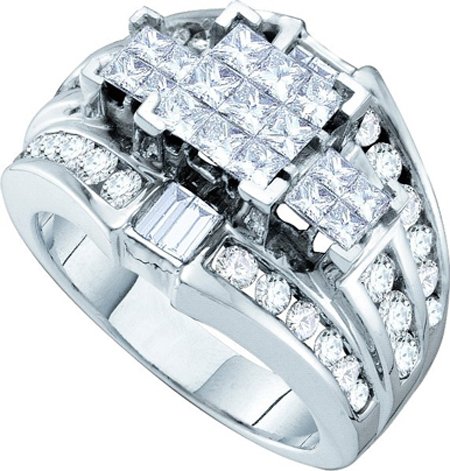 Ladies Diamond Engagement Ring 14K White Gold 2.00 ct. GD-44421 - Click Image to Close