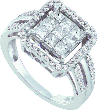 Ladies Diamond Engagement Ring 14K White Gold 1.00 ct. GD-44530