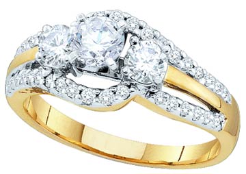 Ladies Diamond Engagement Ring 14K Yellow Gold 1.00 ct. GD-45475
