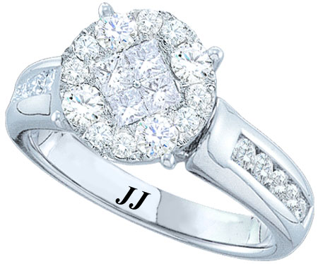 Ladies Diamond Engagement Ring 14K White Gold 1.05 cts. GD-46417