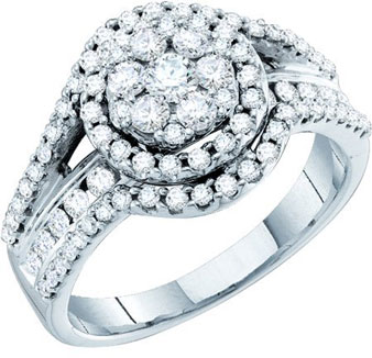 Ladies Diamond Engagement Ring 14K White Gold 1.01 cts. GD-47376
