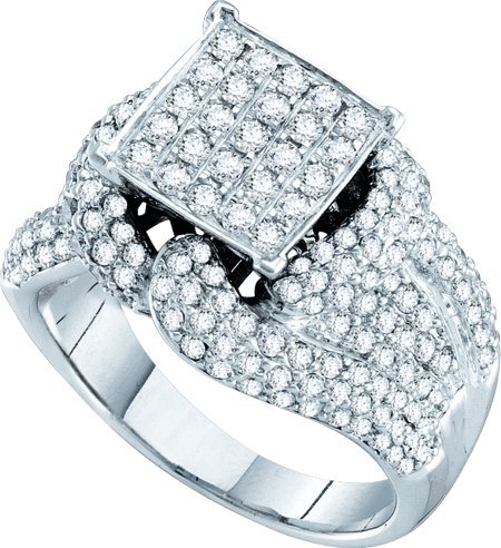 Ladies Diamond Engagement Ring 14K White Gold 2.00 ct. GD-52297 - Click Image to Close