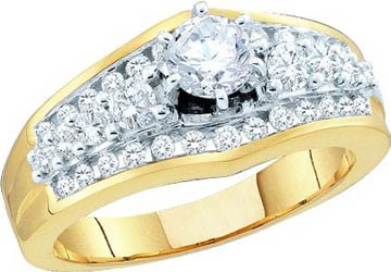 Ladies Diamond Engagement Ring 14K Yellow Gold 1.00 ct. GD-52757 - Click Image to Close