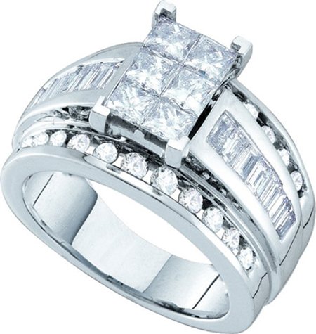 Ladies Diamond Engagement Ring 14K White Gold 2.00 ct. GD-52805
