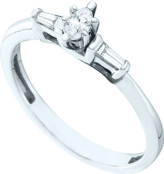 Ladies Diamond Engagement Ring 14K White Gold 0.19 cts. GD-52828