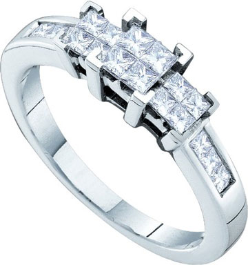 Ladies Diamond Engagement Ring 14K White Gold 0.50 cts. GD-53123