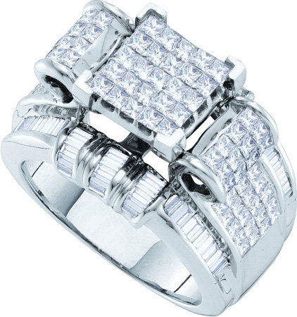 Ladies Diamond Engagement Ring 14K White Gold 2.00 ct. GD-53189