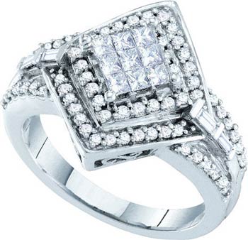 Ladies Diamond Engagement Ring 14K White Gold 0.75 cts. GD-53264