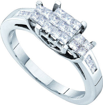 Ladies Diamond Engagement Ring 14K White Gold 0.50 cts. GD-53494