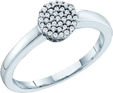 Ladies Diamond Fashion Ring 10K White Gold 0.12 cts. GD-55940 - Click Image to Close