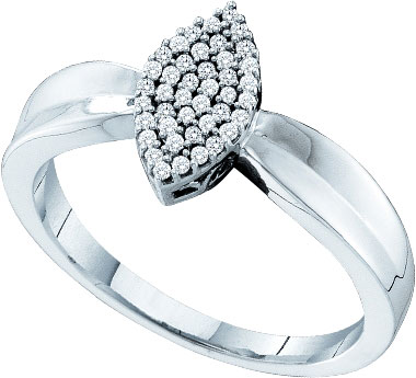 Ladies Diamond Fashion Ring 10K White Gold 0.12 cts. GD-56032