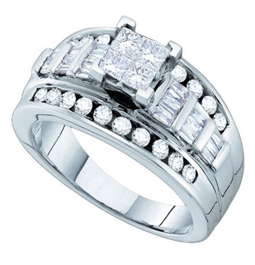 Diamond Engagement Ring 14K White Gold 1.10 cts. GD-59314
