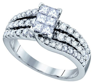 Ladies Diamond Engagement Ring 14K White Gold 1.26 cts. GD-67330