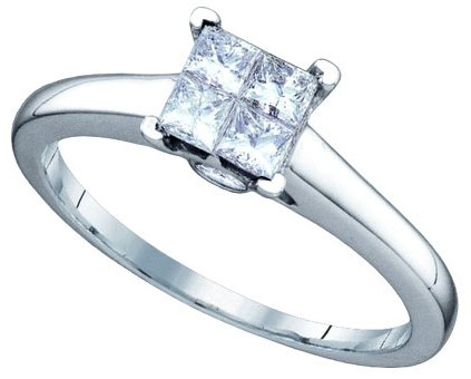 Ladies Diamond Engagement Ring 14K White Gold 0.50 cts. GD-67381