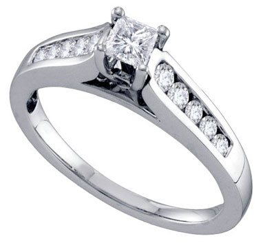 Diamond Engagement Ring 14K White Gold 0.50 cts. GD-68714