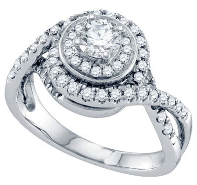 Diamond Engagement Ring 14K White Gold 1.00 ct. GD-69206
