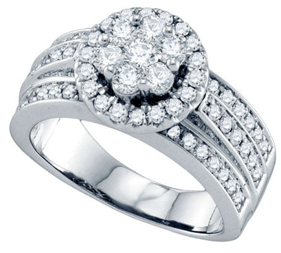 Ladies Diamond Engagement Ring 14K White Gold 1.26 cts. GD-69786