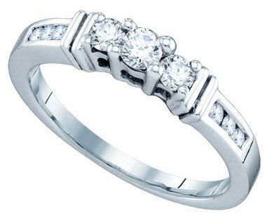 Ladies Diamond Engagement Ring 14K White Gold 0.35 cts. GD-70924