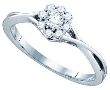 Ladies Diamond Engagement Ring 14K White Gold 0.28 cts. GD-72635