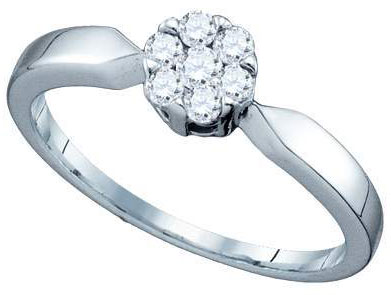 Ladies Diamond Engagement Ring 10K White Gold 0.25 cts. GD-72681