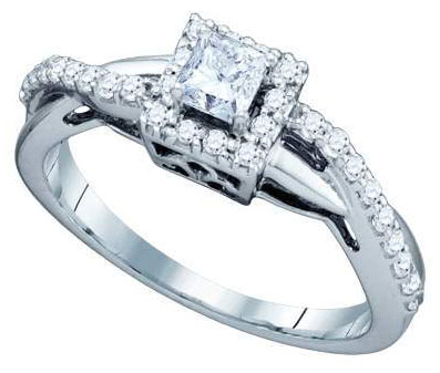 Diamond Engagement Ring 14K White Gold 0.50 cts. GD-75248