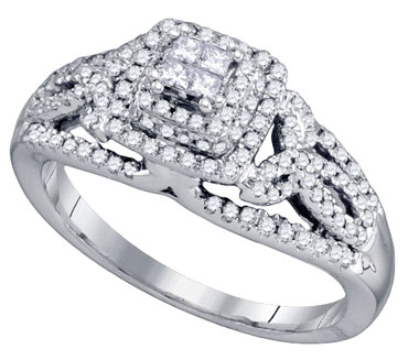 Diamond Engagement Ring 14K White Gold 0.51 cts. GD-75470