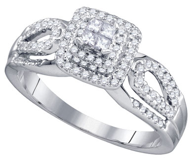 Diamond Engagement Ring 14K White Gold 0.50 cts. GD-75480