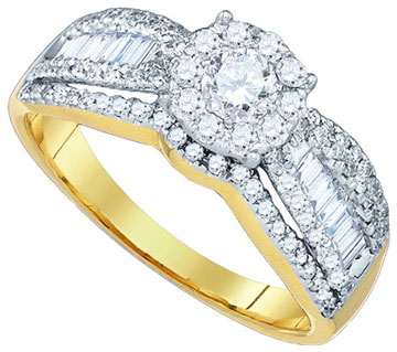 Diamond Engagement Ring 14K Yellow Gold 1.08 cts. GD-80847