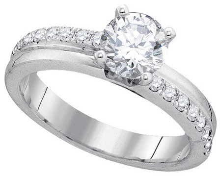 Diamond Engagement Ring 14K White Gold 1.29 cts. GD-84099