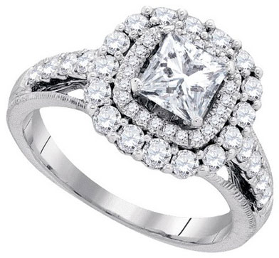Diamond Engagement Ring 14K White Gold 2.00 ct. GD-86604
