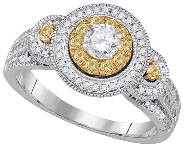 Ladies Diamond Engagement Ring 14K Gold 0.77 cts. GD-86665 - Click Image to Close