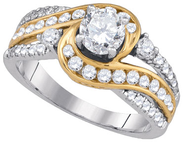 Ladies Diamond Engagement Ring 14K Gold 1.51 cts. GD-86724 - Click Image to Close