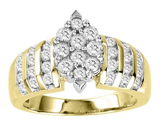 Diamond Engagement Ring 10K Two Tone Gold 1.00 ct. GS-20677