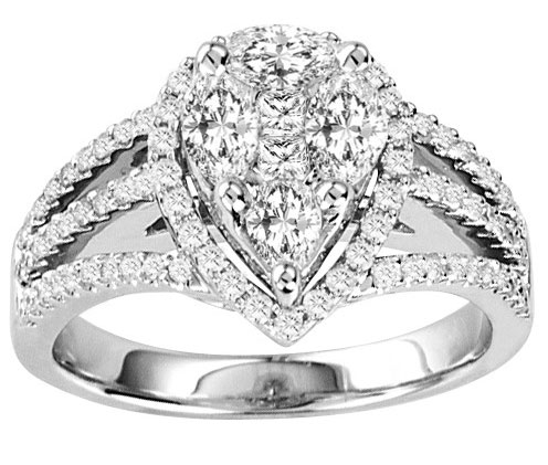 Diamond Engagement Ring 14K White Gold 1.50 cts. GS-21217